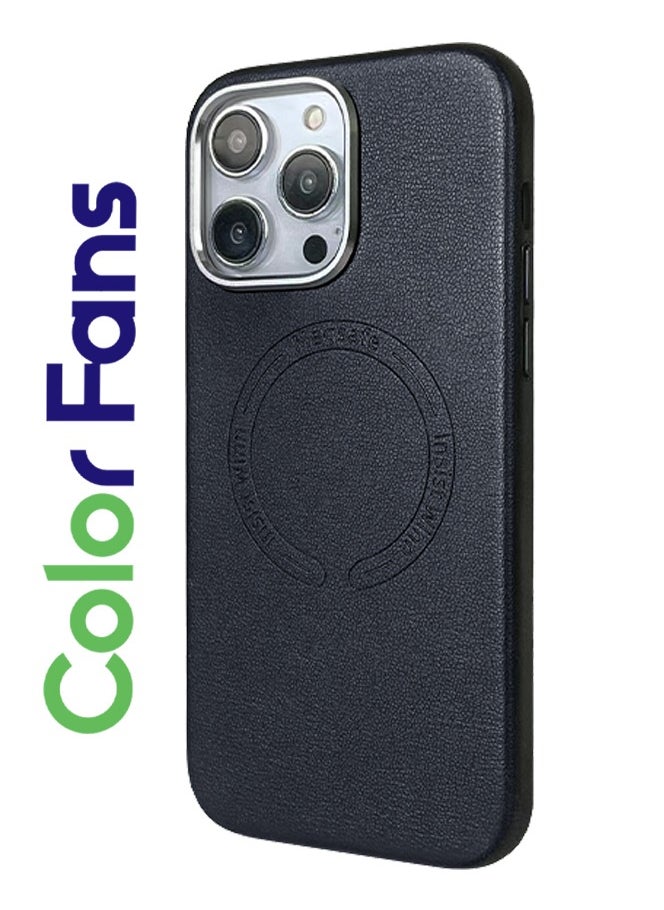 Case for iPhone 12 Pro Max Fashion Leather Magnetic Cover Black