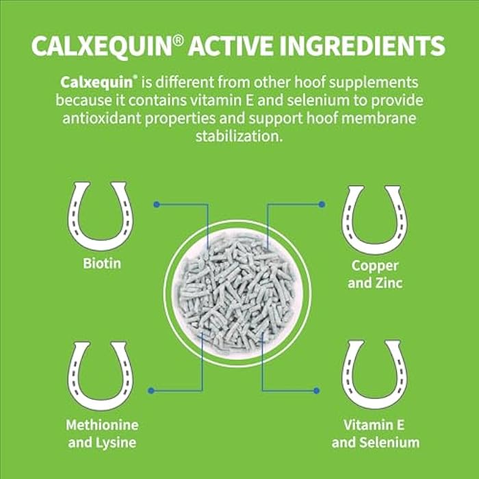Nutramax Laboratories Calxequin Pellets Daily Hoof Support for Horses with Biotin, Vitamin E, & Selenium, 1260 Grams, from The Makers of Cosequin - Image 4