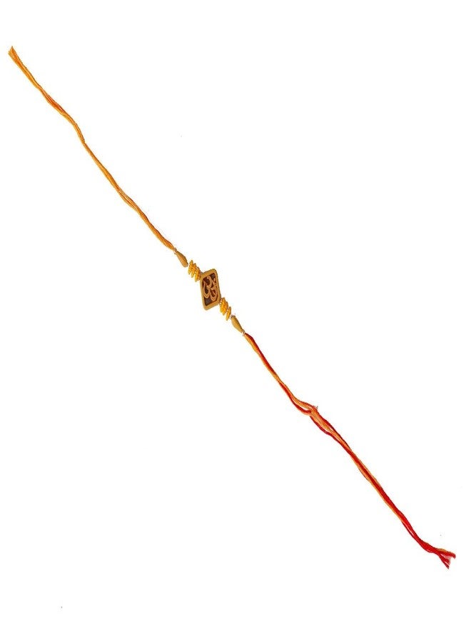 Suninow RAKSHBANDHAN مجموعة Rakhi Combo الخاصة المكونة من 4 قطع من مصمم Lord Ganesha، OM، مجموعة Chandan Beads Rakhi |Rakhi للأخ | راخي للمهرجان | راخي للأخ وبهابي مع رولي في حفل تيلاك - Image 5