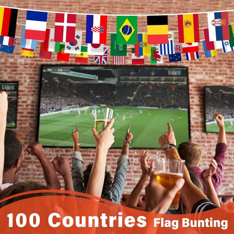 MVPRING 100 Countries String Flag, 82 ft International Flags Bunting Banner, World Flag Banner Decoration for World Cup Party, School, Sports Game Events, Grand Opening, Classroom - Image 5