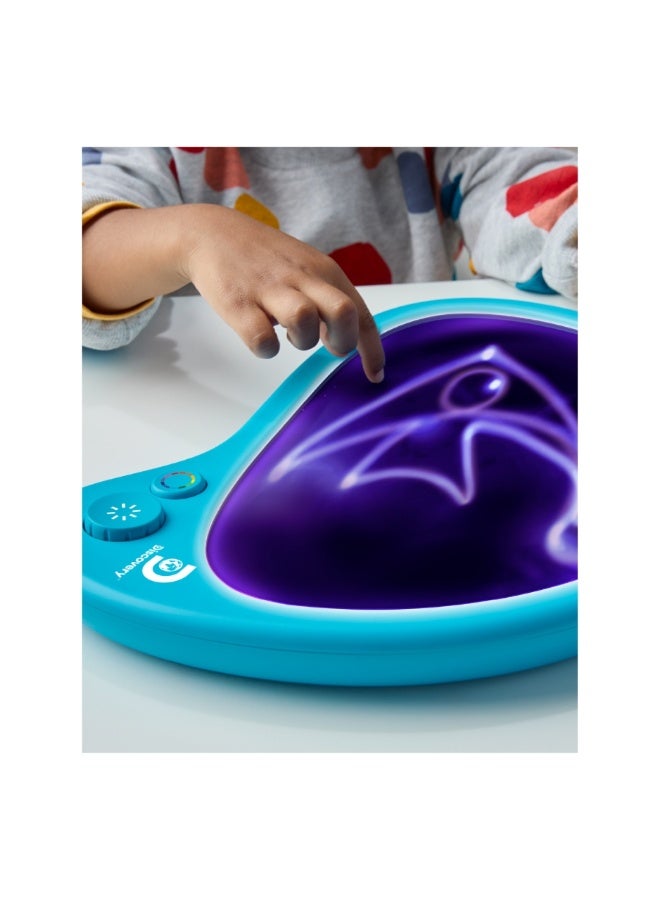 ديسكفري Discovery™ Mess-Free Glow Palette - Light-Up LED Drawing Tablet w/Attached Stylus, No Markers or Pencils Needed, 6 Built-in Songs, Portable Kids Travel Toy, Doodle Art Board Activity Kit, Fun Gift - Image 3