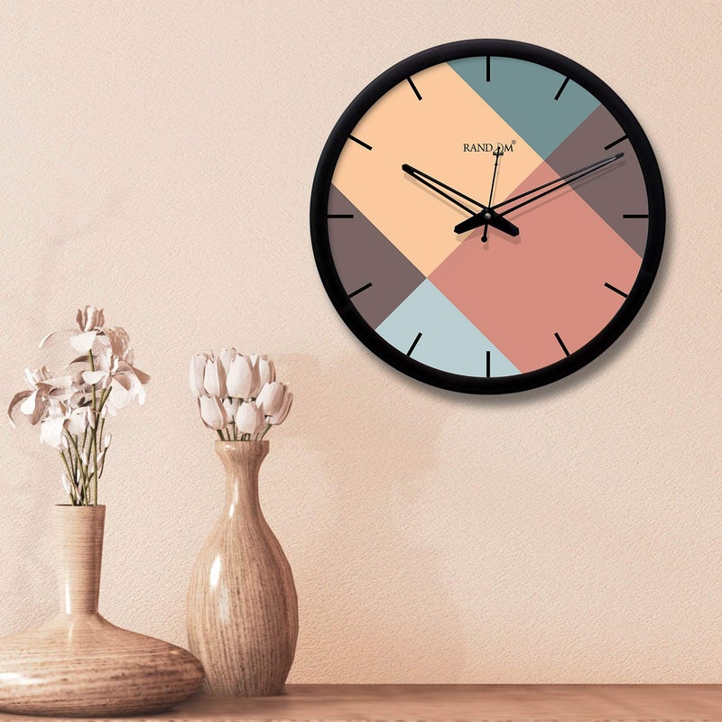 RANDOM Black Designer Plastic Wall Clock with Roman Numerals for Home - Image 2