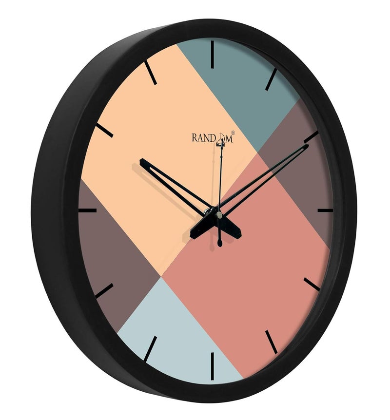 RANDOM Black Designer Plastic Wall Clock with Roman Numerals for Home - Image 3