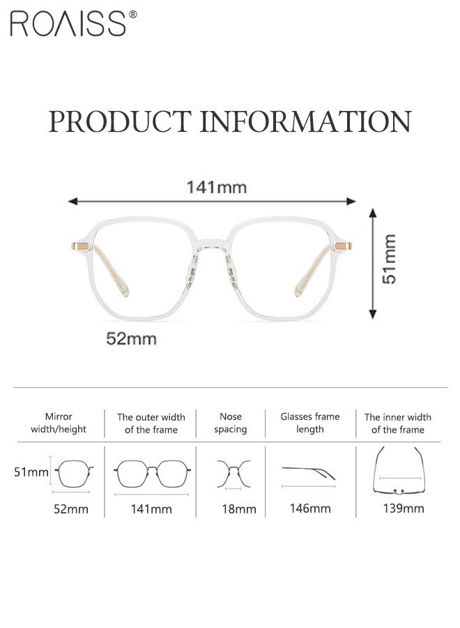 roaiss Blue Light Blocking Glasses TR frame Reading Eyeglasses Large Frame Fashion Trend Eyewear Blue Light Computer Reader Clear Vision Anti Eyestrain Headache Eyewear for Women Men  - Image 4
