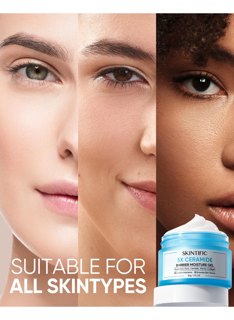 سكينتفيك كريم مرطب SKINTIFIC | مرطب وجه لجميع أنواع البشرة | كريمات وجه تحتوي على حمض الهيالورونيك و 5X سيراميد | مرطب مرطب | خالٍ من العطر وغير كوميدوغينيك - Image 5