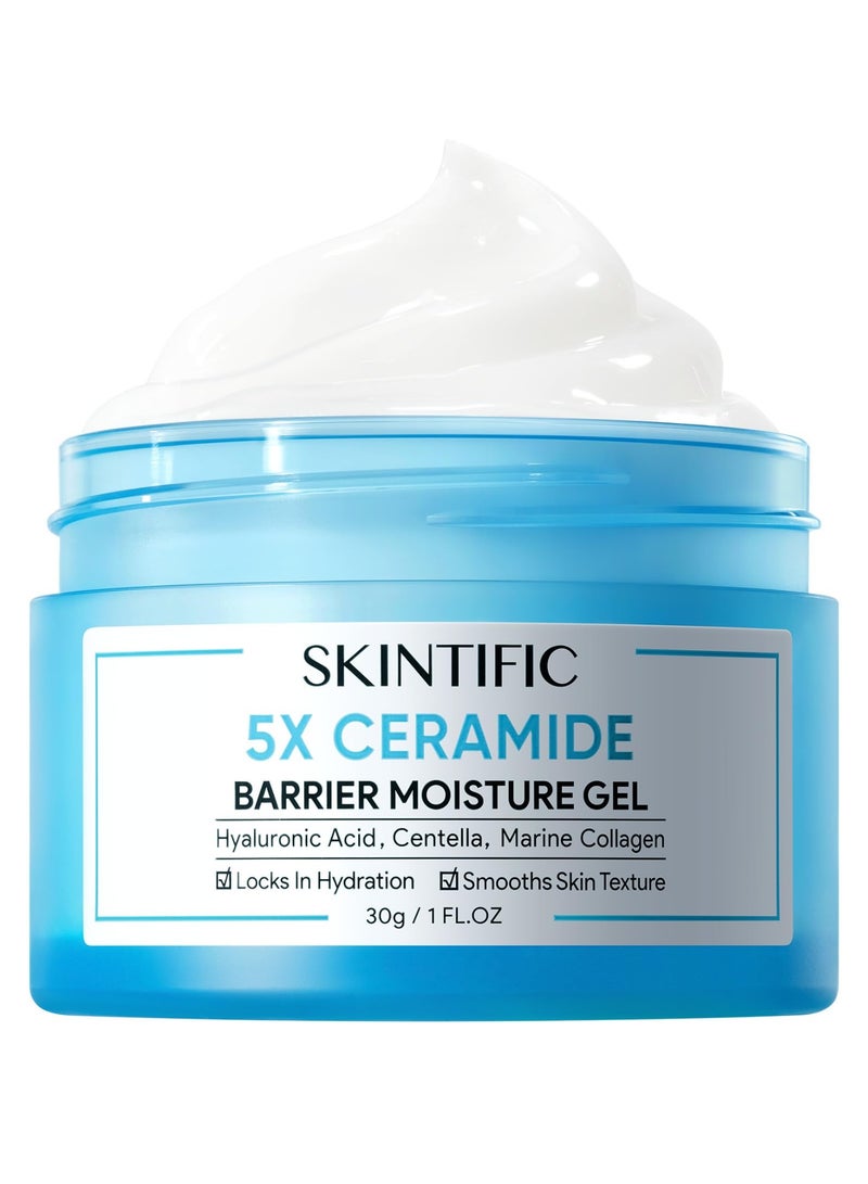 سكينتفيك كريم مرطب SKINTIFIC | مرطب وجه لجميع أنواع البشرة | كريمات وجه تحتوي على حمض الهيالورونيك و 5X سيراميد | مرطب مرطب | خالٍ من العطر وغير كوميدوغينيك - Image 1