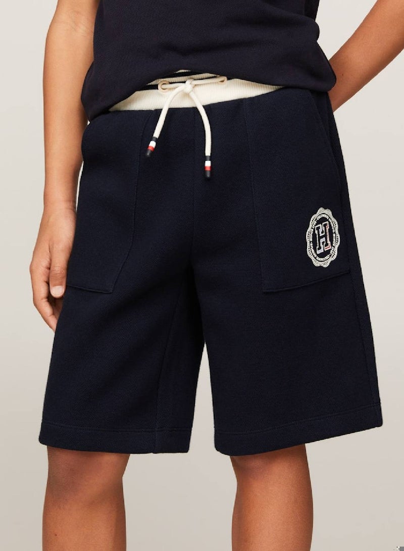 TOMMY HILFIGER Hilfiger Monotype Archive Crest Logo Sweat Shorts - Image 1