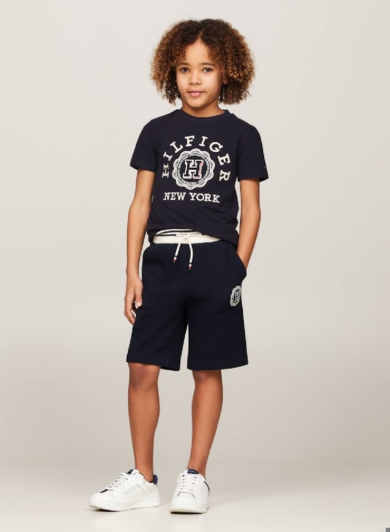 TOMMY HILFIGER Hilfiger Monotype Archive Crest Logo Sweat Shorts - Image 5