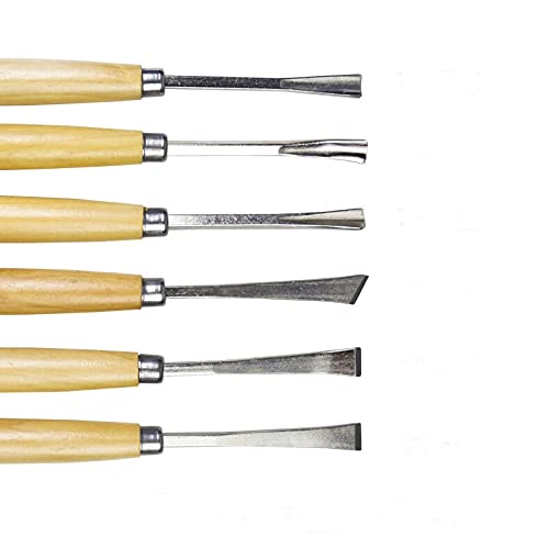 DEZIINE Heavy Duty 6 Pcs Wood Carving Chisel Set For Home & Professional Use - Image 3