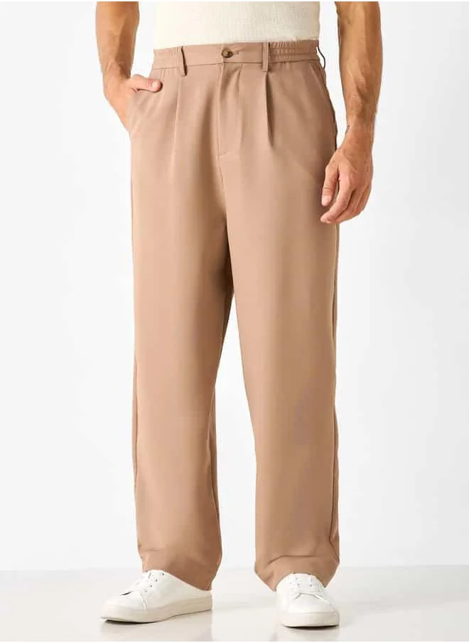 Iconic Iconic Relaxed Fit Trousers with Pockets