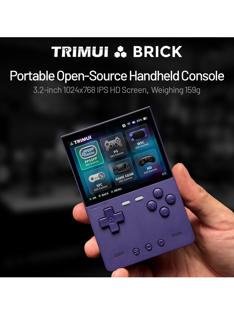 null - Trimui Brick Handheld Game Linux Console T3040 Portable Open-Source Allwinner A133P PowerVR GE8300 3.2 inches IPS Full-fit Screen Built-in Mono Microphone 3000mAh - Image 1