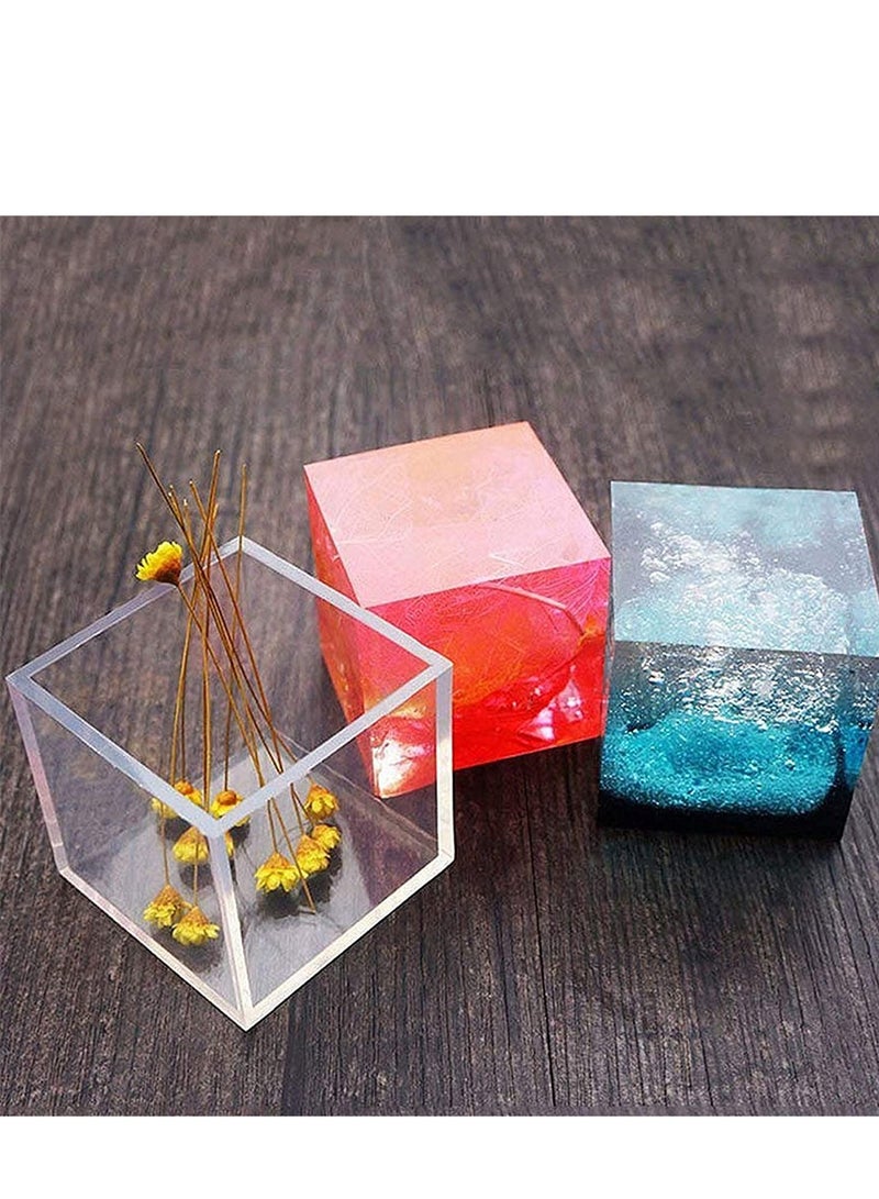 كابتن تيك Silicone Resin Molds 18Pcs Resin Casting Molds Including Sphere, Cube, Pyramid, Square, Diamond, Crystal for Resin Epoxy, Soap, Candles Making Resin Kits for Beginners with Molds - Image 3