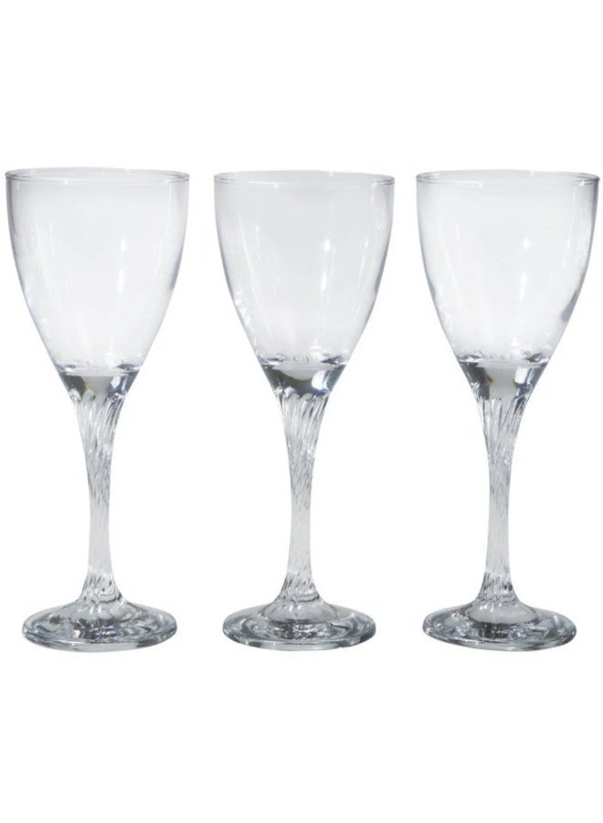 Paşabahçe Pasabahce Twist Stemware 180cc – 3-Piece Stylish Wine Glass Set SB - Image 2