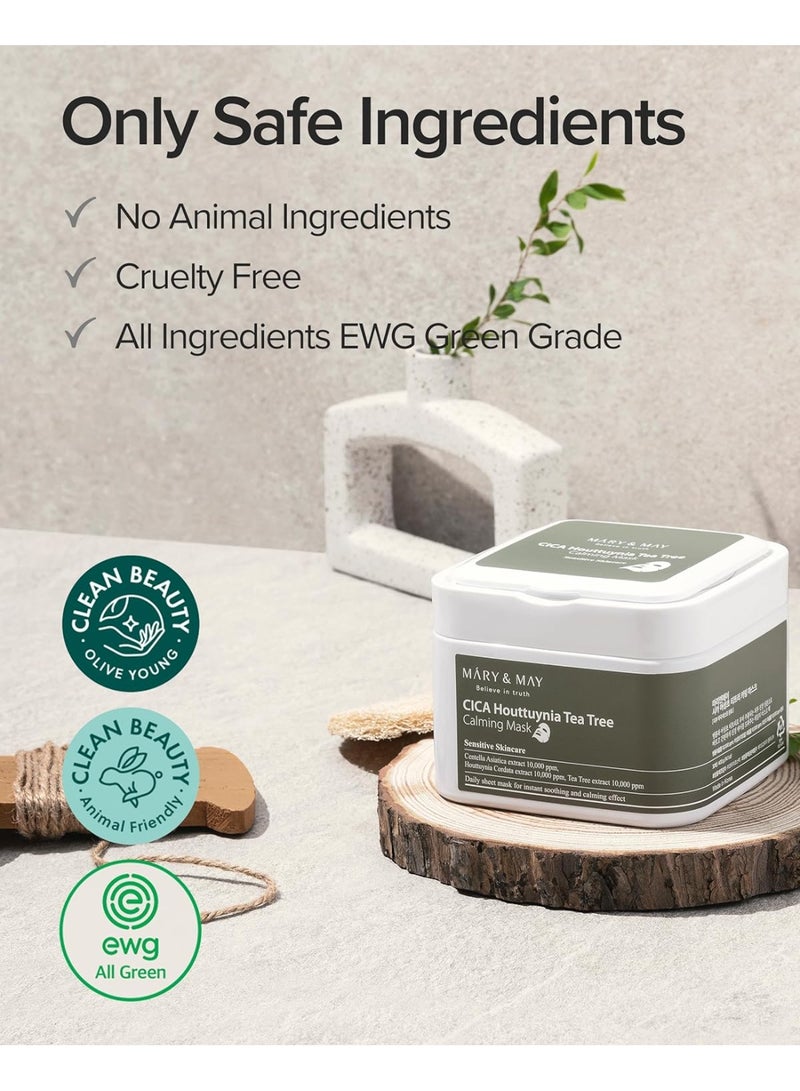MARY & MAY Mary&May Mary & May CICA Houttuynia Tea Tree Calming Mask, 400g - Image 5