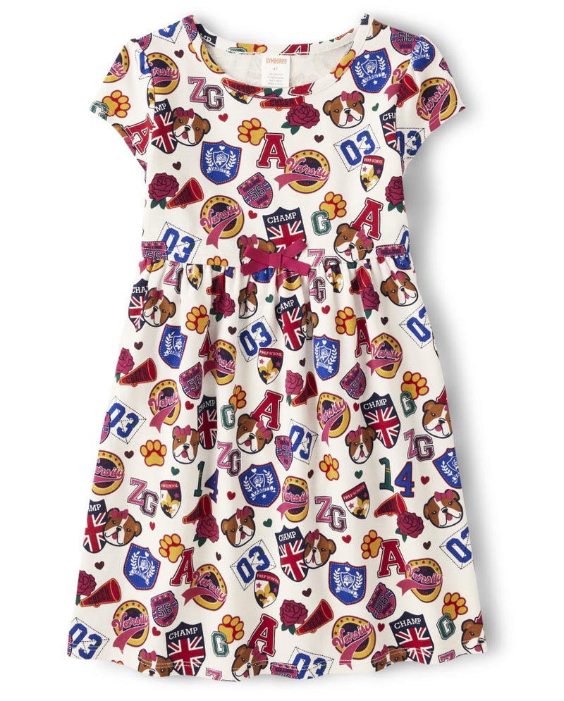 Gymboree,and Toddler Short Sleeve Casual Printed Dresses,Prep School,2T - Image 1