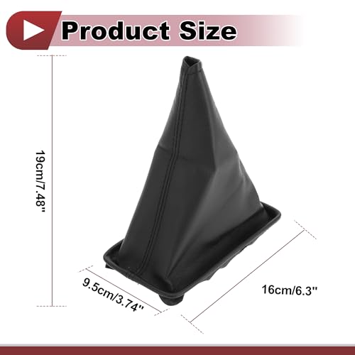 HEROFFIX 1 Pc Gear Shift Stick Gaiter for Toyota Corolla 2001-2013 Gear Stick Knob Cover Boot Shift Cover No.5880812180B0 Black Faux Leather - Image 4