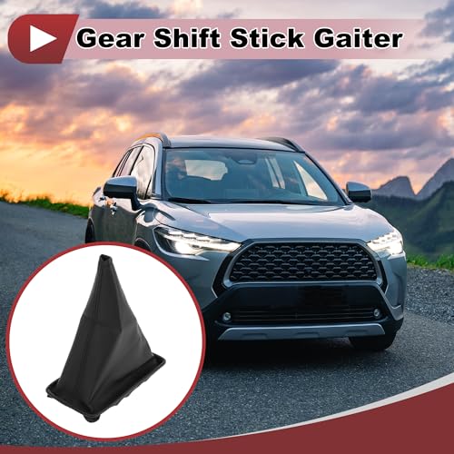 HEROFFIX 1 Pc Gear Shift Stick Gaiter for Toyota Corolla 2001-2013 Gear Stick Knob Cover Boot Shift Cover No.5880812180B0 Black Faux Leather - Image 2