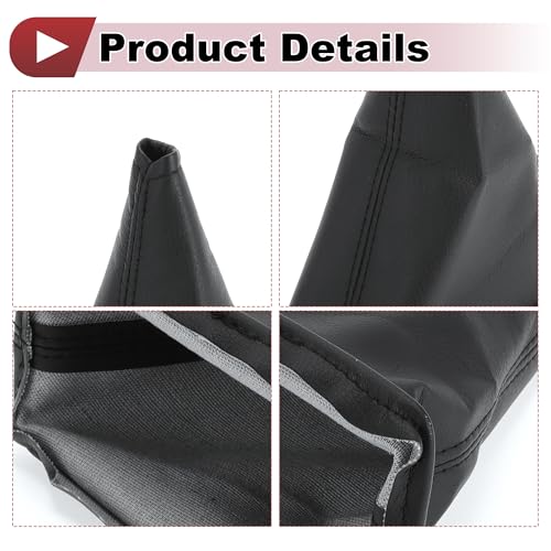 HEROFFIX 1 Pc Gear Shift Stick Gaiter for Toyota Corolla 2001-2013 Gear Stick Knob Cover Boot Shift Cover No.5880812180B0 Black Faux Leather - Image 5