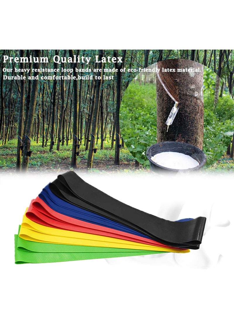 MDBuddy Resistance Bands Set, 5 Assorted Strength Training Bands and Stretch Loops, Resistance Loop Bands for Workout, Fitness, Yoga for Arms, Legs, Hips - Image 3