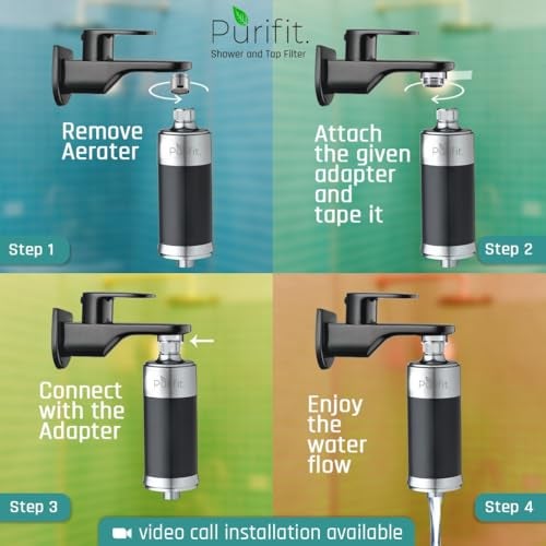 Purifit Shower & Tap Filter for Hard Water | Advanced Water Softener for Bathroom Tap | Reduces Chlorine & Hard Water | Long-Lasting Cartridge Up to 8 Months - Image 4