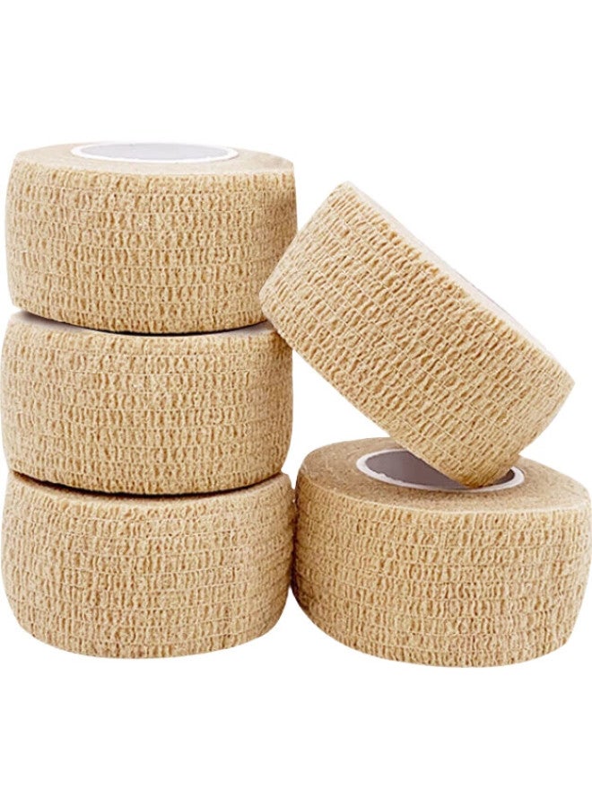 Chidong Elastic Self-Adhesive Bandage For Hand Protection, Boxing, Leg Binding, Hand And Foot Wrists, Sports Elastic Bandage, 5 Rolls, 2.5Cm X 4.5M - Image 1