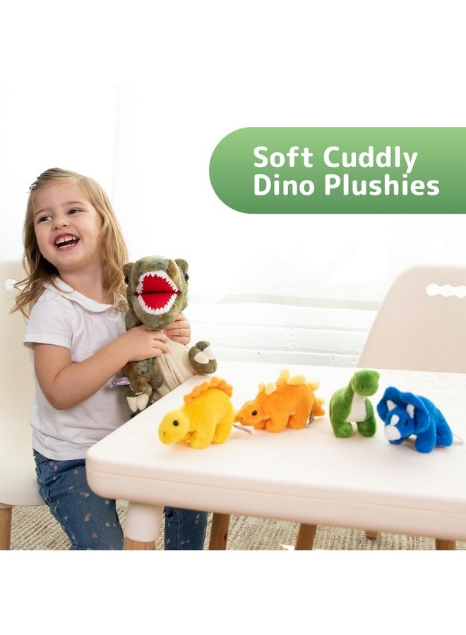 Prextex PREXTEX Dinosaur Stuffed Animal Set - 15-Inch T-Rex with 5 Prehistoric Plush Dinosaurs Zipped Inside - Dino Toys and Dinosaur Plushies for Imaginative Play - Thoughtful Gift for Kids Aged 3 and Up  - Image 2
