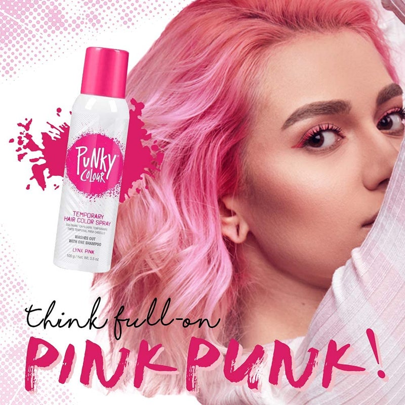 Punky Temporary Hair Color Spray â€“ Lynx Pink, Instant Vivid Temporary Hair Dye for Women, Wash Out, Hair-Color Spray, 3.5 oz, 2 Pack - Image 3