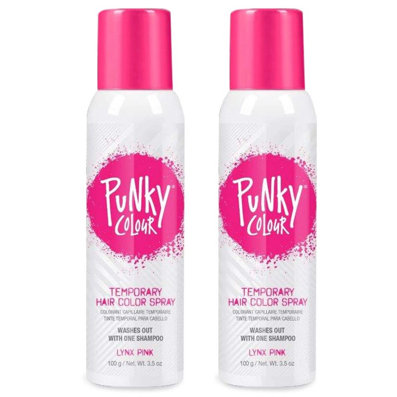 Punky Temporary Hair Color Spray â€“ Lynx Pink, Instant Vivid Temporary Hair Dye for Women, Wash Out, Hair-Color Spray, 3.5 oz, 2 Pack - Image 1