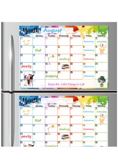 Beauenty Erasable Month Week Planner, Dry Erase Calendar Whiteboard, Calendar Sticker Fridge Magnet Memo Message Board Schedule Set with 4 Different Colors Pens and a Board Eraser, Great Gift for Kids  - Image 3