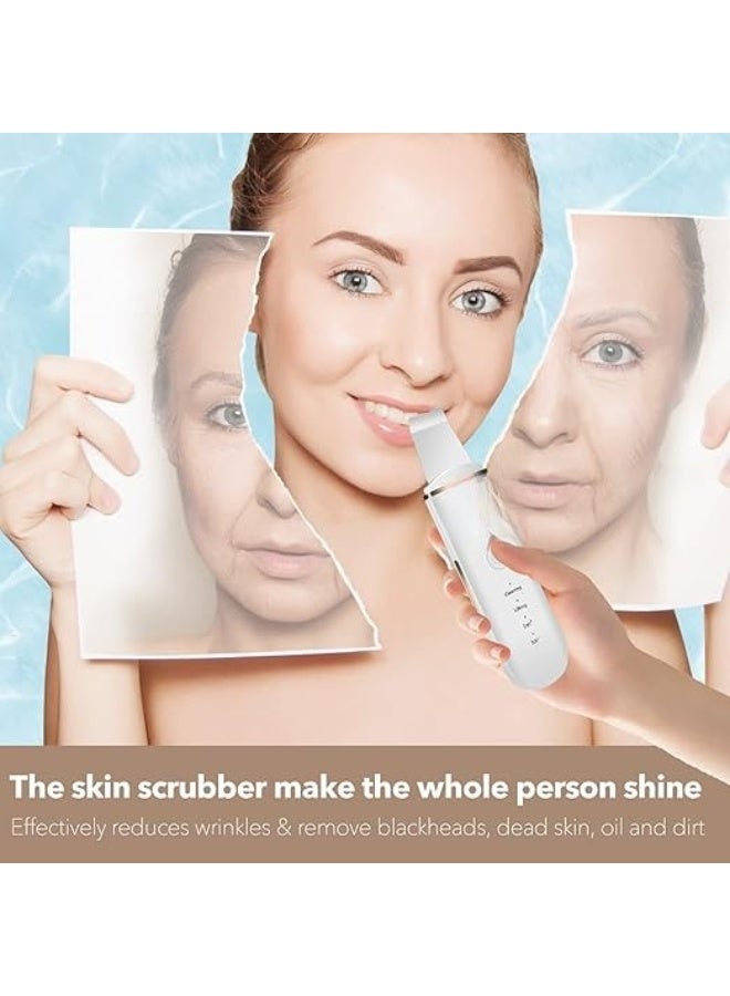 Misseroi Ultrasonic Facial Cleansing Device - Spatula for Blackhead Removal and Deep Pore Cleansing with 4 Modes - White - Image 2