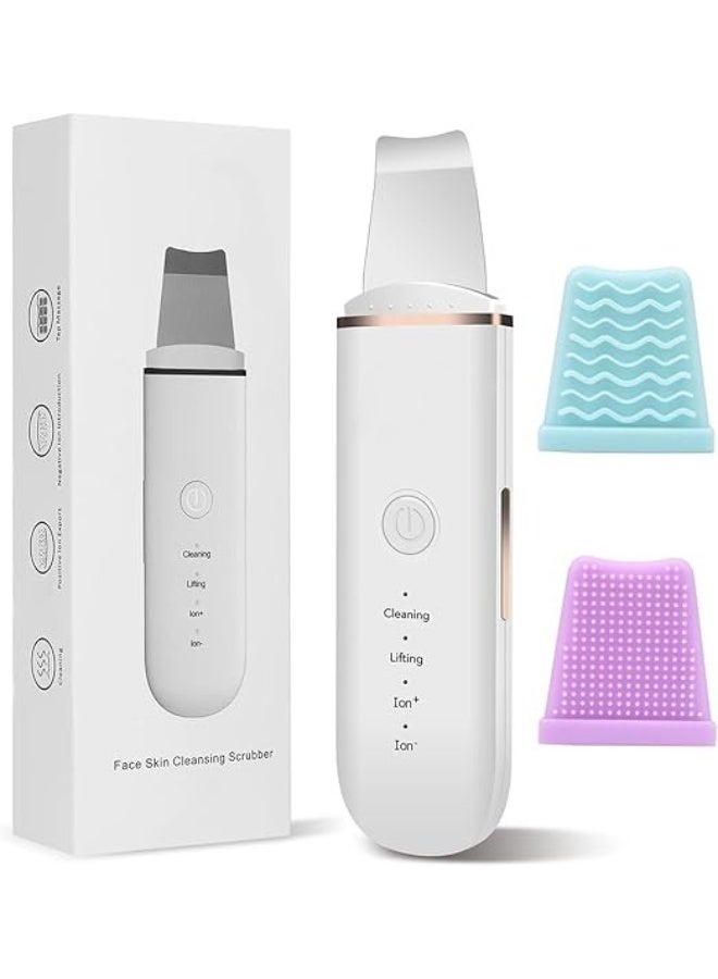 Misseroi Ultrasonic Facial Cleansing Device - Spatula for Blackhead Removal and Deep Pore Cleansing with 4 Modes - White - Image 1