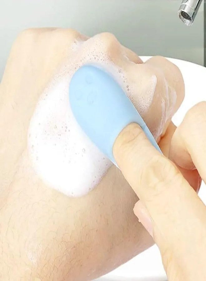 GLNRM 2 Pcs Silicone Face Cleaner Blackhead Remover Brush | Face Scrubber Cleanser Brush for Gently And Effectively Cleaning | Double-Head Cosmetic Beauty Tool | Removing Blackheads And Massaging - Image 4