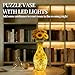 YunSheCSBS 3D Puzzles Vase for Adults Crafts for Adults 160 Pieces Plastic DIY Unique Flower Vase with LED Light House Warming Gift Birthday Gifts for Flower Arrangements and Home Decor Sunflowers - Image 4