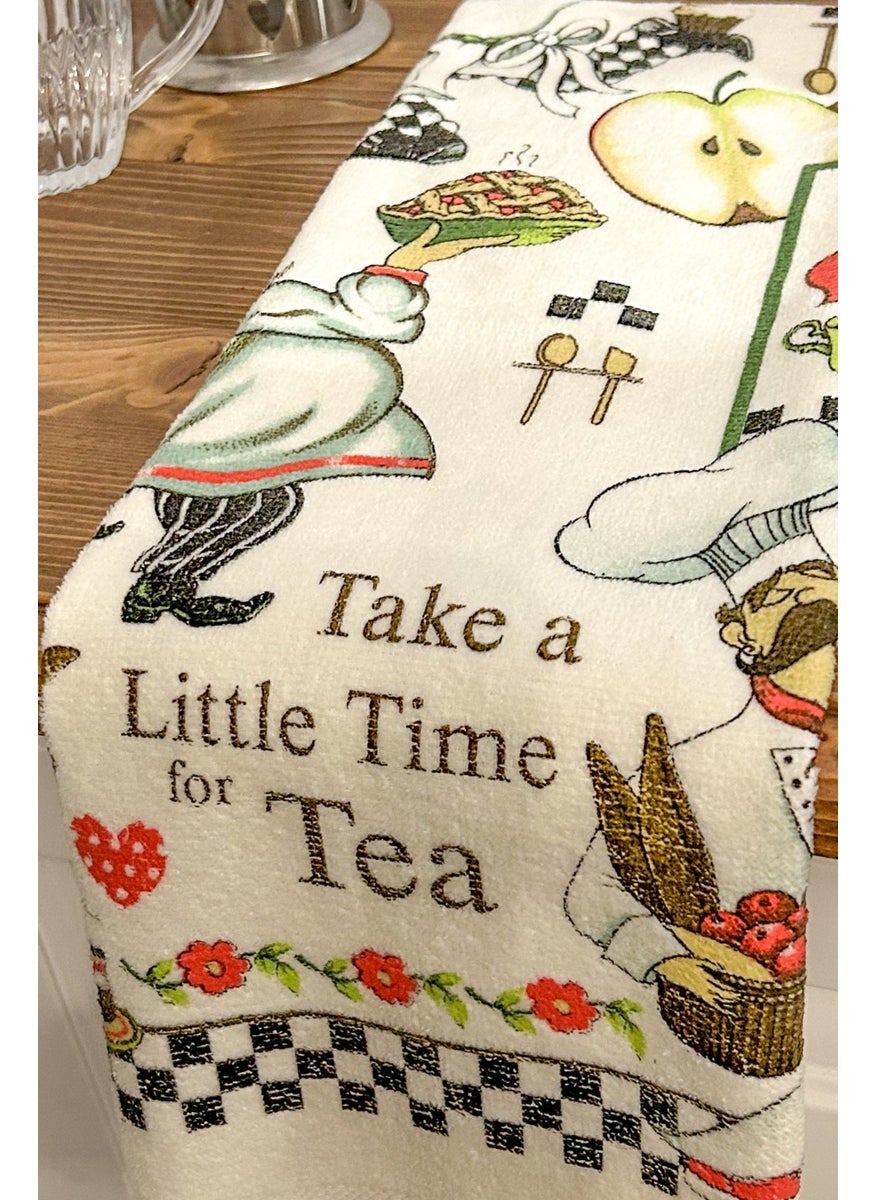 Cnr Garden Fringed Cotton Printed 100% Cotton 40X60 cm Hand Face Kitchen Towel Soft Patterned Water Absorbent Towel  - Image 3