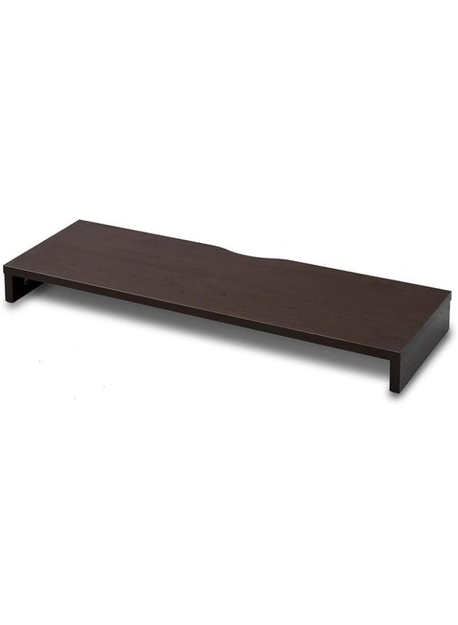 Horoof Market Horoof Home® Wooden Monitor Stand – Scratch, Stain, Moisture & Heat Resistant Desktop Riser – Compact Computer Stand (80 x 25 x 8 cm, Brown) - Image 1