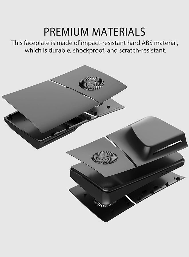 VINSOC PS5 Slim Cover Disc Edition with Cooling Vent and Dust Filter, Face Plate Console Cover Plates ABS Dustproof Replacement Side Shell for PS5 Slim Accessories Case Black - Image 4