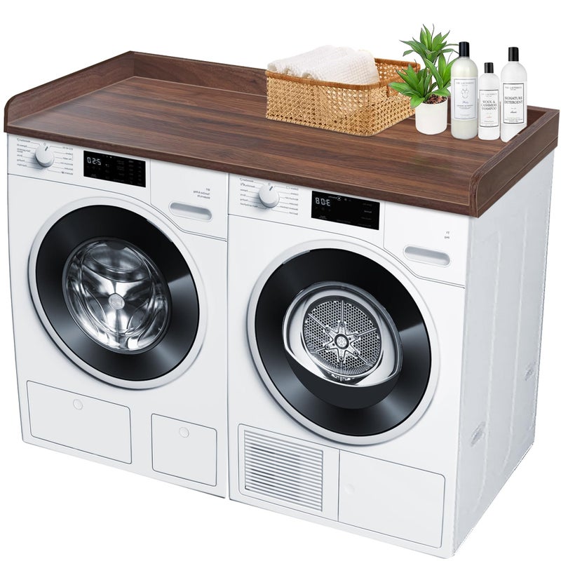 Royxen Laundry Countertop Solid Wood Countertop for All FrontLoaded Washing Machine and Dryer Extra Room for Laundry Room Walnut Color