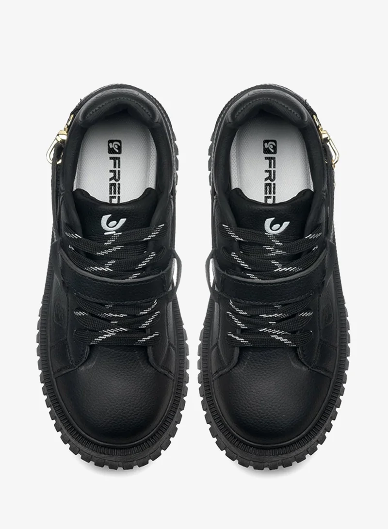 Freddy  Freddy Women’s Black Platform Sneakers – Chunky Sole Casual Shoes with Gold Chain Detail for Women | Best Price UAE