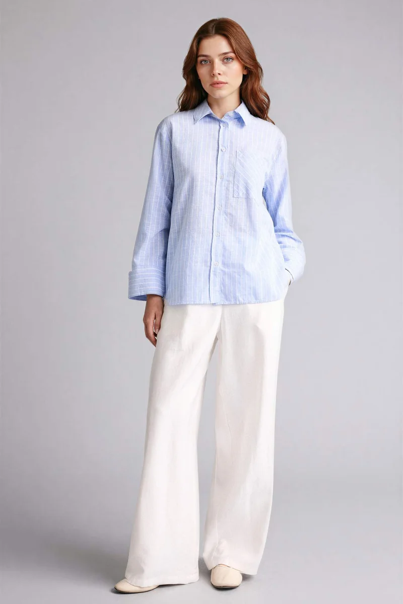 ديفاكتو Relax Fit Long Sleeve Tunic