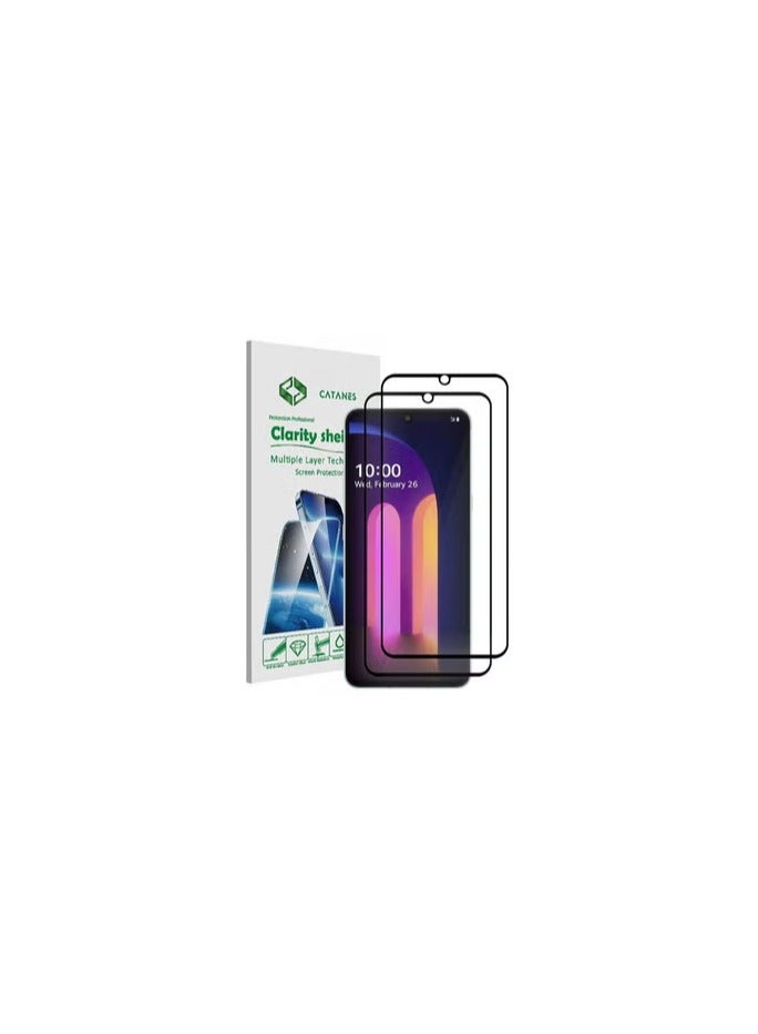 2 Pack For LG V60 ThinQ 5G Screen Protector Scratch and Shatter Resistant Full Glue Back