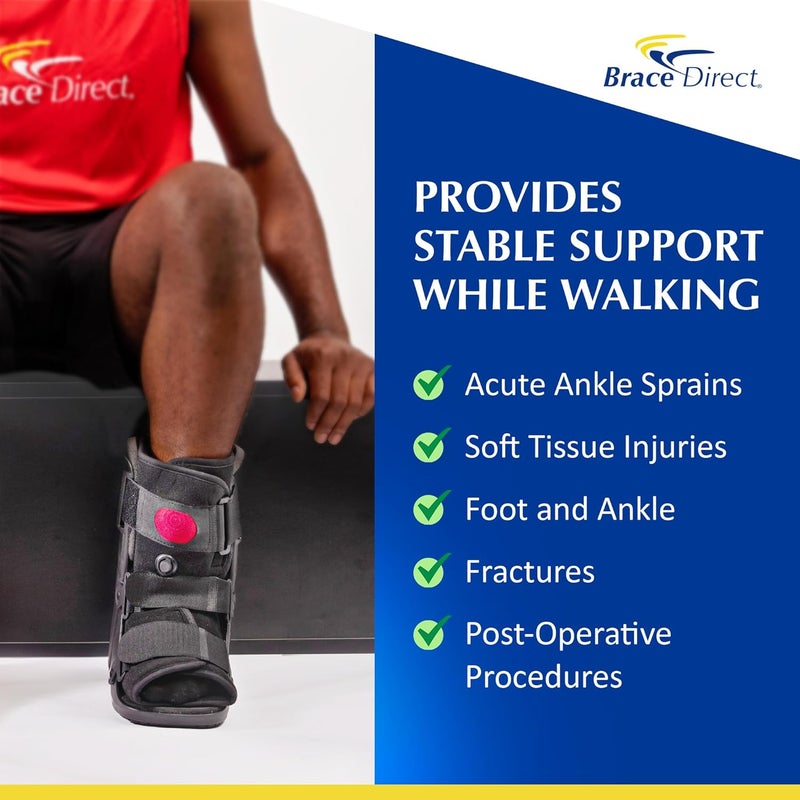 Brace Direct Air CAM Fracture Boot for Foot and Ankle Injuries Post Op Recovery and Sprains - Short Orthopedic Walking Boot (US SHOE: Men 7.5-10.5 Women 8.5-11.5) - Image 5