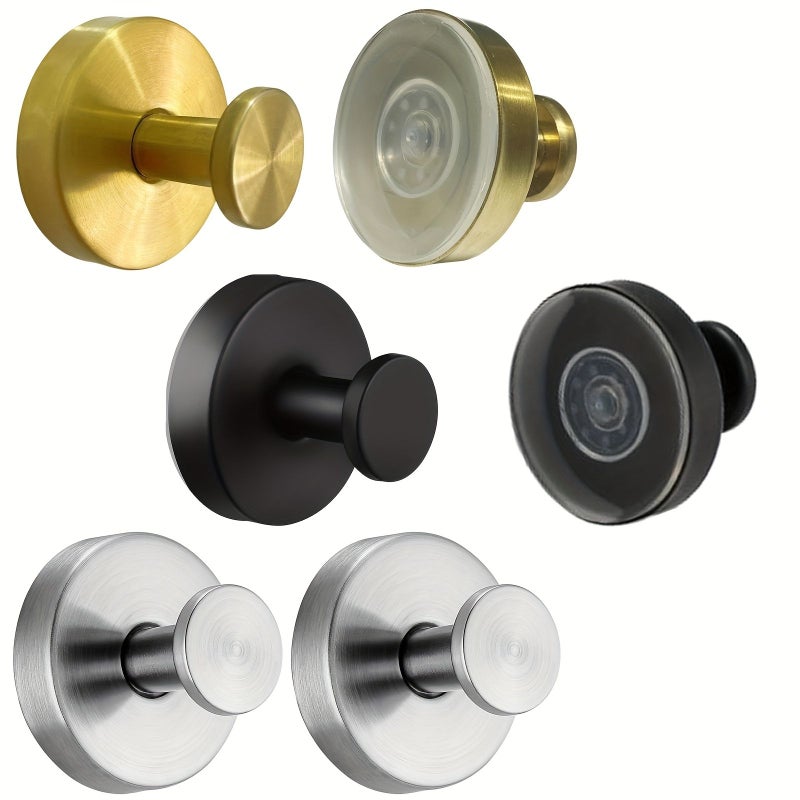 Metal Golden Stainless Steel Suction Cup Hooks No Drill Bath Hooks - Image 5