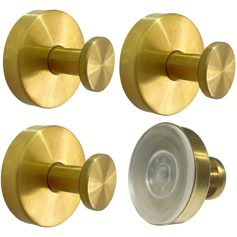 Metal Golden Stainless Steel Suction Cup Hooks No Drill Bath Hooks - Image 4