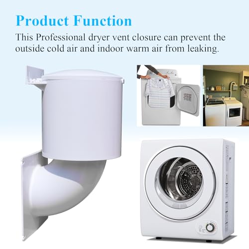 WFCYX Dryer Vent Cover 4 inch, Outdoor Dryer Vent Closure/Seal, Hood for Home Exterior, UV Resistant, Mouse Proof, Natural Energy Saving, Clothes Dryer Replacement Vents, W/Screw & Washer for Installation - Image 5