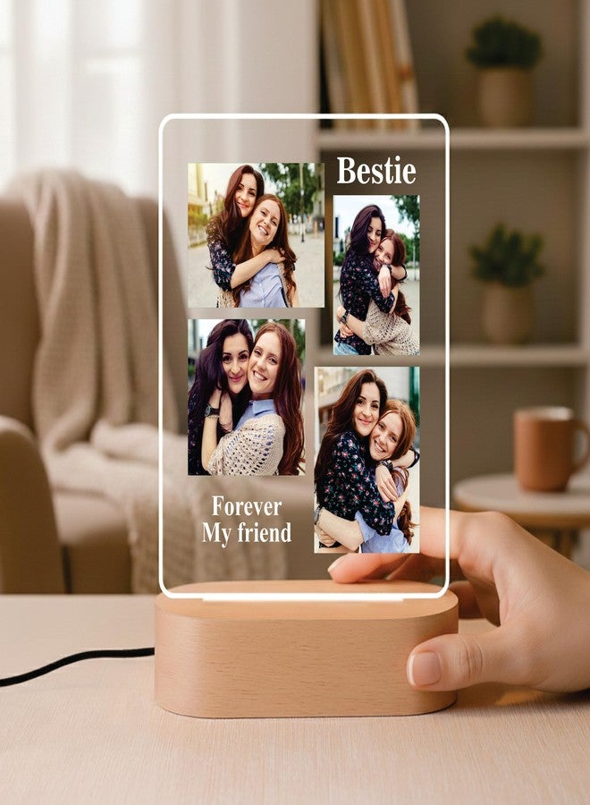 Amazingily هدية رائعة ومخصصة للذكرى السنوية، مصباح ليلي LED مع صورة للزوجين | إطار صورة محفور عليه اسم الزوجة | تذكار رومانسي مميز له ولها | ذكرى زواج سعيدة - Image 2