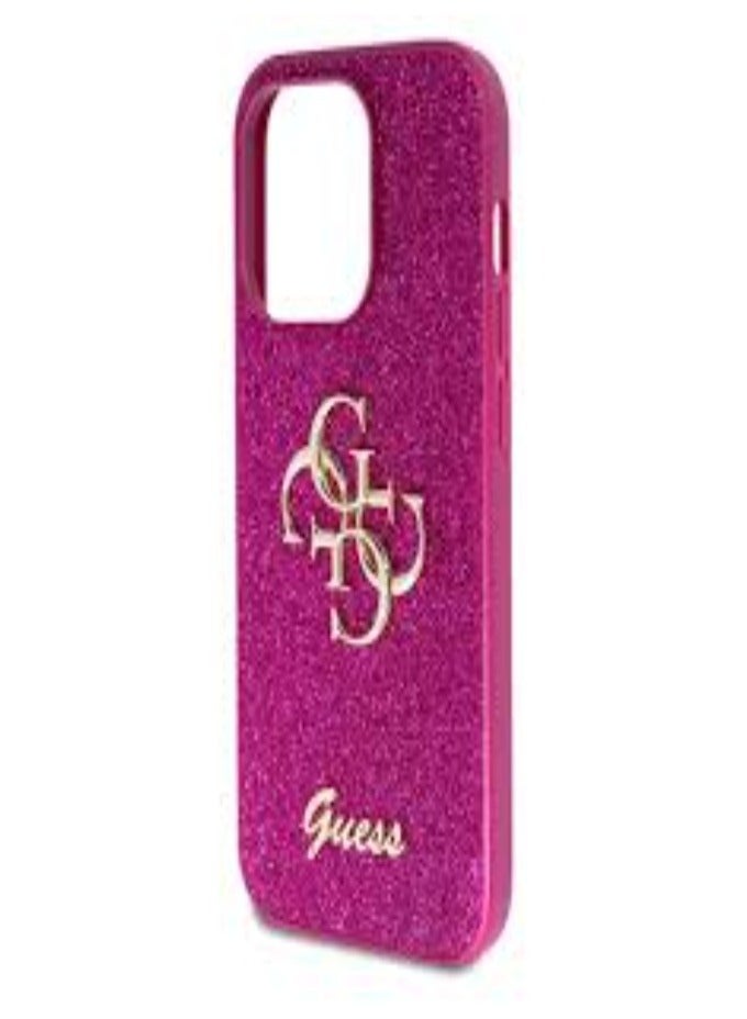 GUESS 15 PRO MAX HARD CASE FIXED GLITTER PURPLE - Image 2