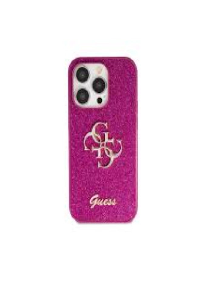 GUESS 15 PRO MAX HARD CASE FIXED GLITTER PURPLE - Image 3