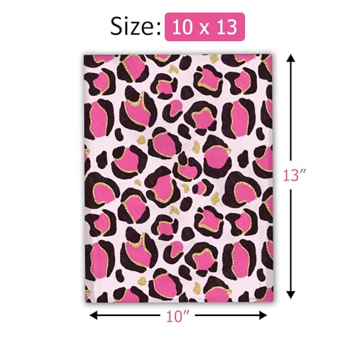 Pro Supply Global 10x13 (100) Pink Leopard Print Designer Poly Mailers Waterproof Self Sealing Tear Resistant Polymailers Shipping Envelopes Premium Printed Bags For Small Businesses - Image 4