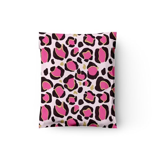 Pro Supply Global 10x13 (100) Pink Leopard Print Designer Poly Mailers Waterproof Self Sealing Tear Resistant Polymailers Shipping Envelopes Premium Printed Bags For Small Businesses - Image 5