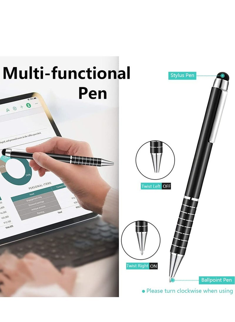 Oasisgalore - Mini Pocket Notepad Set - 14x9 cm Notepad Holder with Metal Pen and 50 Lined Sheets for Business(Black) - Image 1